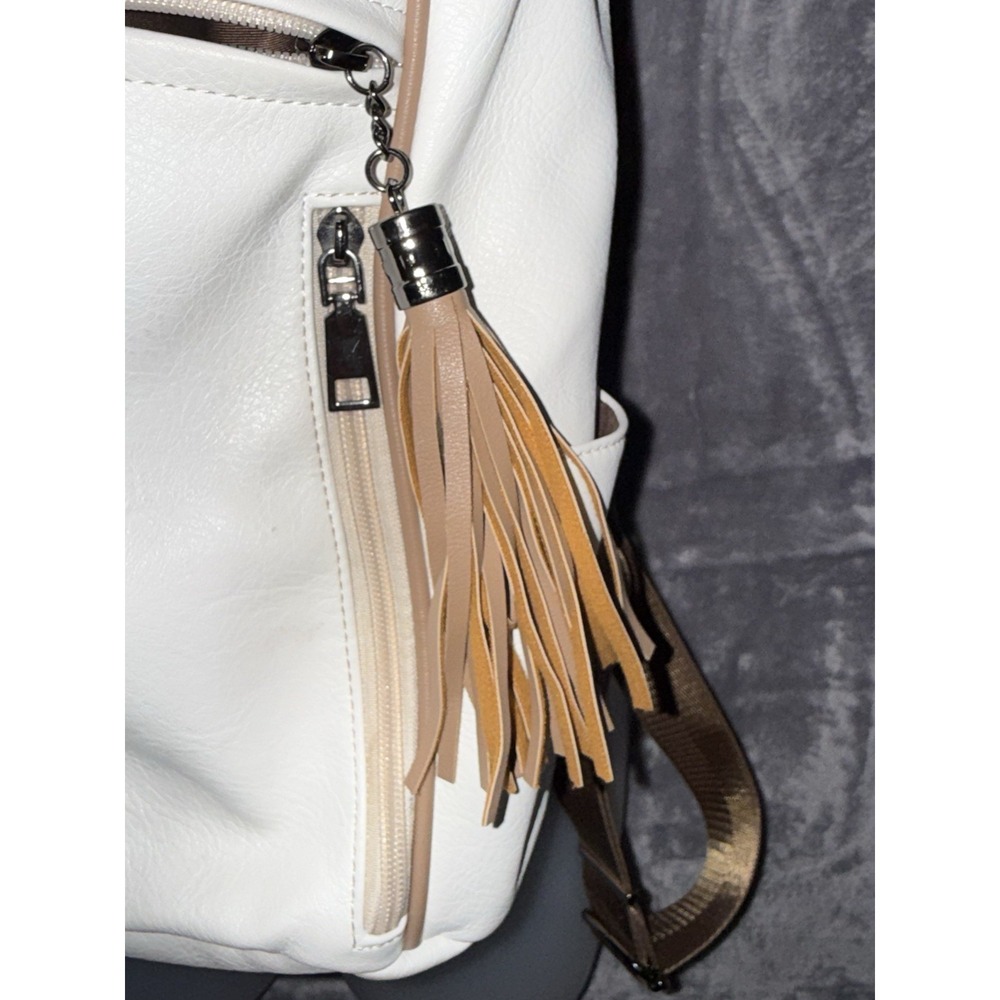 Fadeon Backpack Purse White Large Leather Laptop Bag Travel Carry On Outdoors - Picture 6 of 15